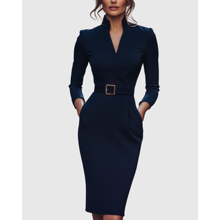 Women's Chique Long Sleeve Formal Blazer Dress | Midi