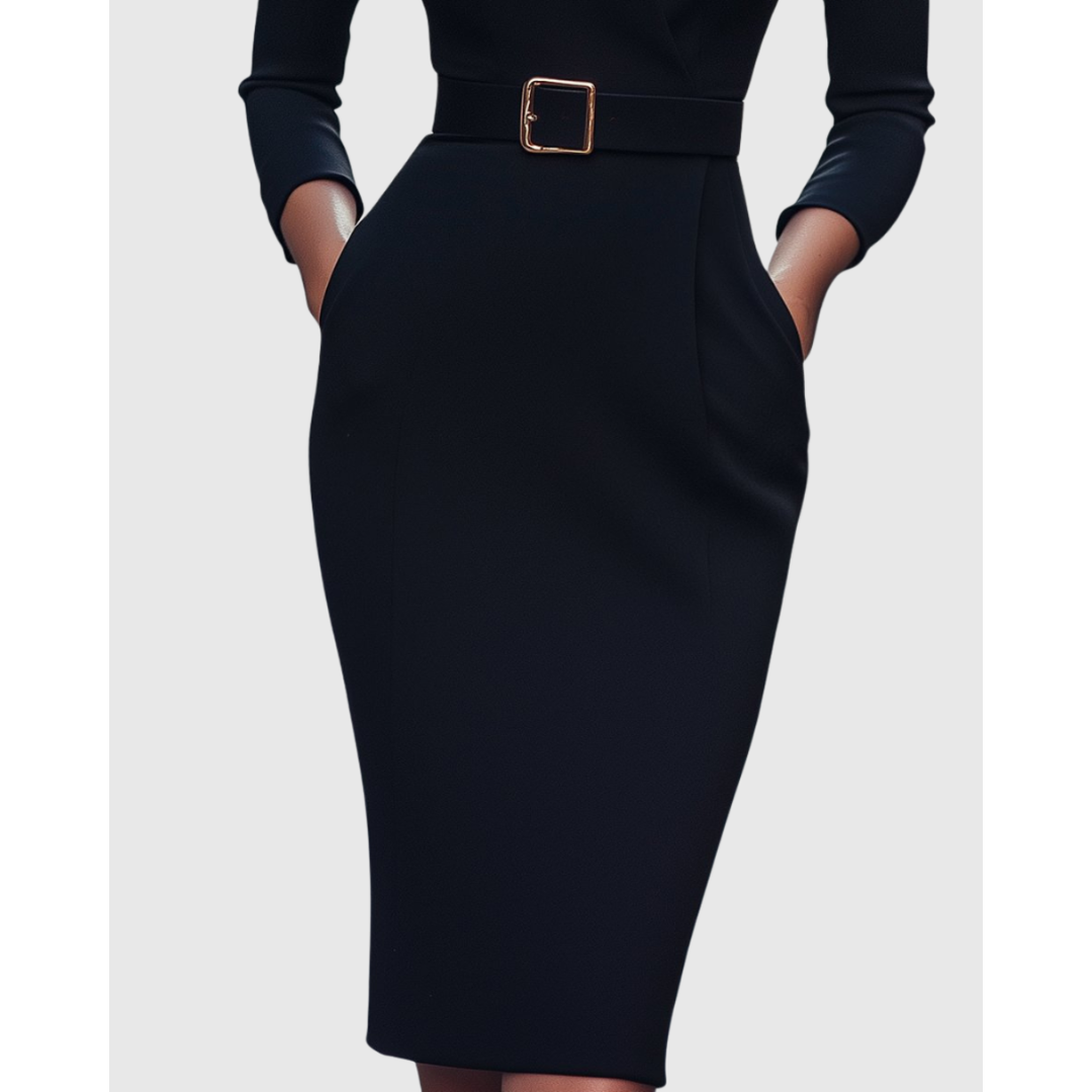 Women's Chique Long Sleeve Formal Blazer Dress | Midi