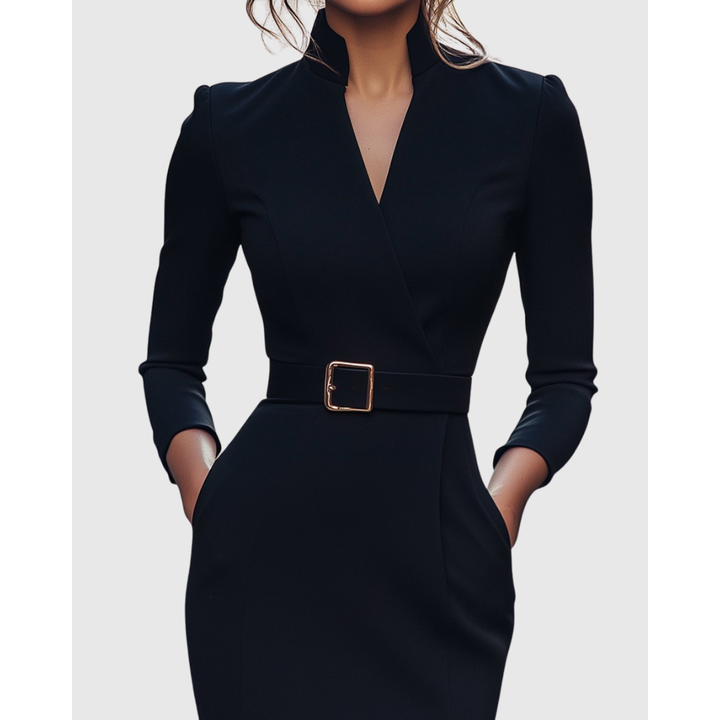 Women's Chique Long Sleeve Formal Blazer Dress | Midi