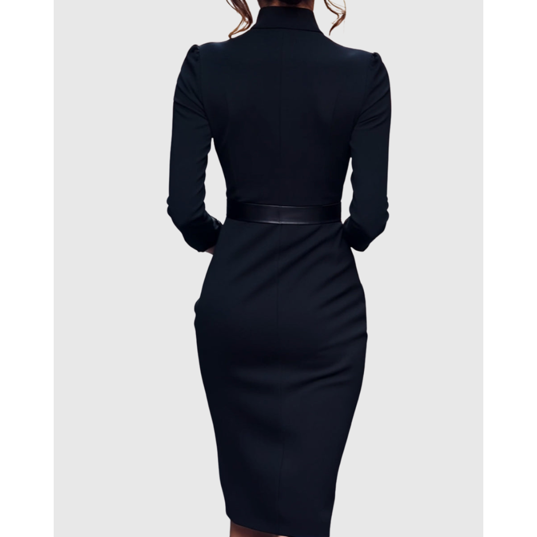 Women's Chique Long Sleeve Formal Blazer Dress | Midi