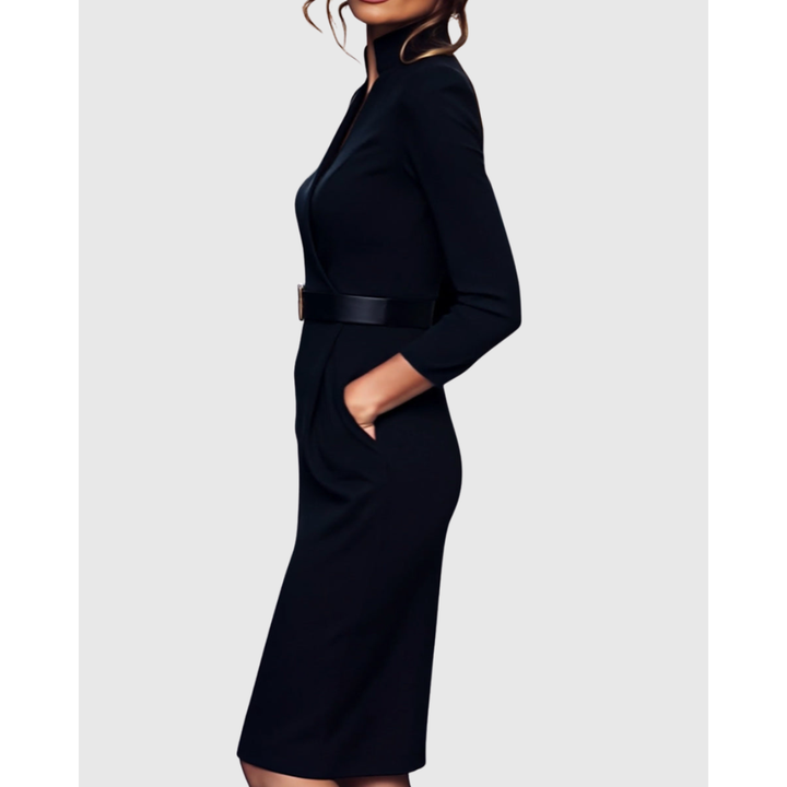 Women's Chique Long Sleeve Formal Blazer Dress | Midi