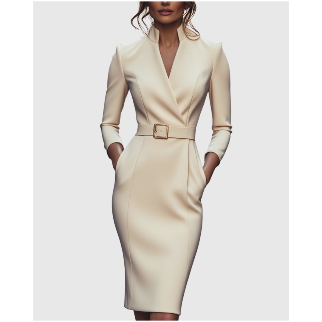 Women's Chique Long Sleeve Formal Blazer Dress | Midi