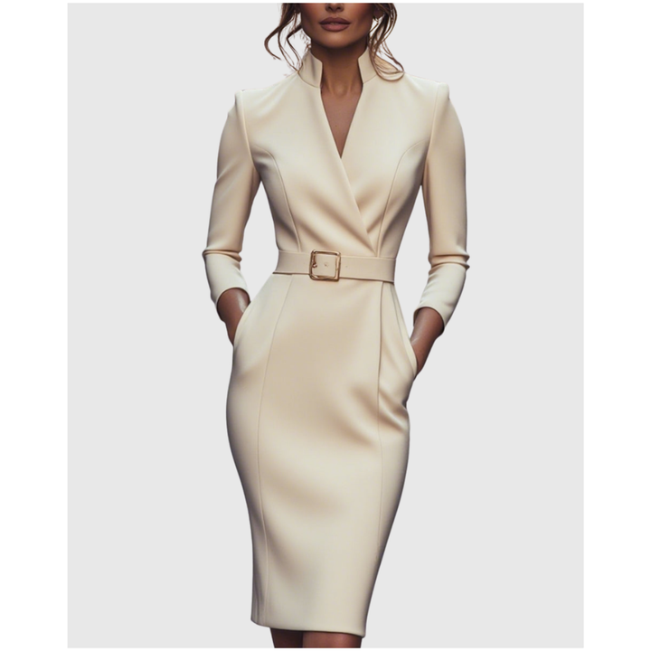 Women's Chique Long Sleeve Formal Blazer Dress | Midi