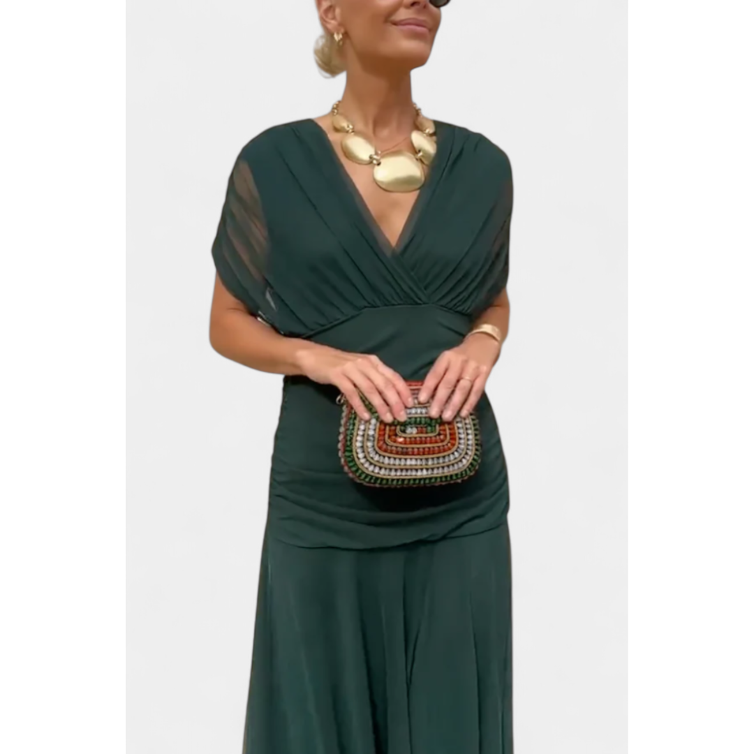 Women's Elegant Off Shoulder Wedding Guest Dress | Maxi