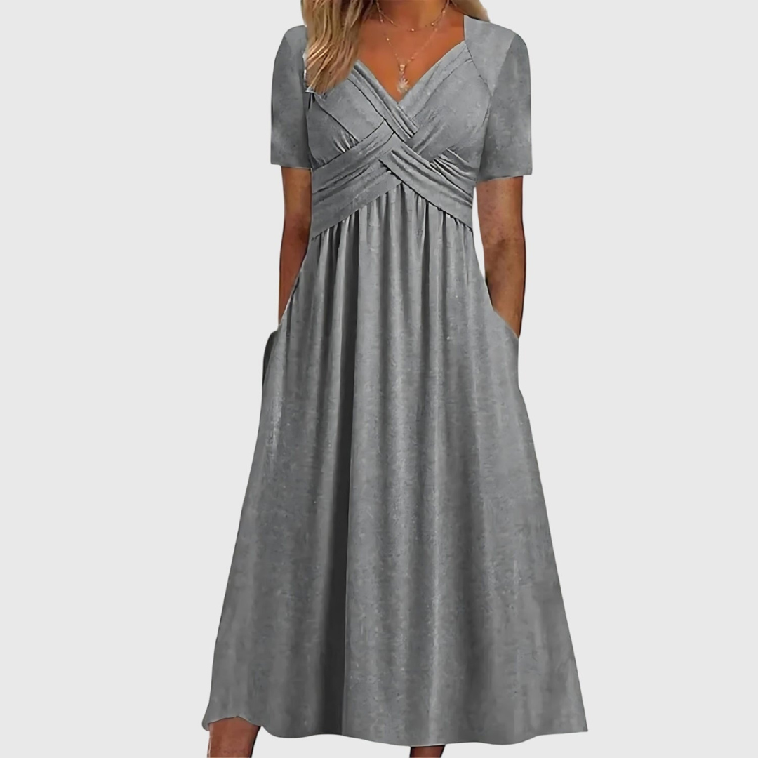 Women's Elegant Wedding Guest Wrap Dress | Midi