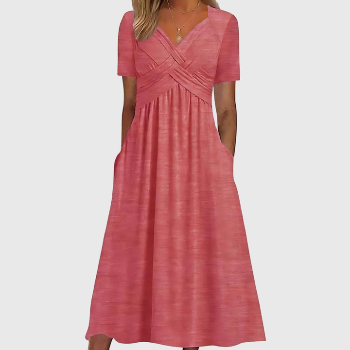 Women's Elegant Wedding Guest Wrap Dress | Midi