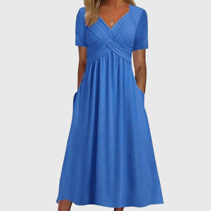 Women's Elegant Wedding Guest Wrap Dress | Midi