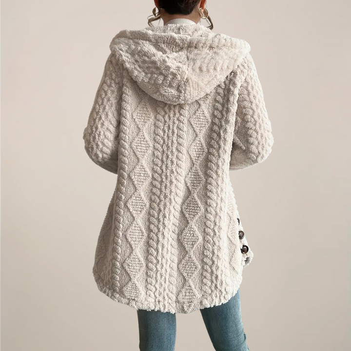 Women’s Textured Longline Hooded Cardigan | Open-Front