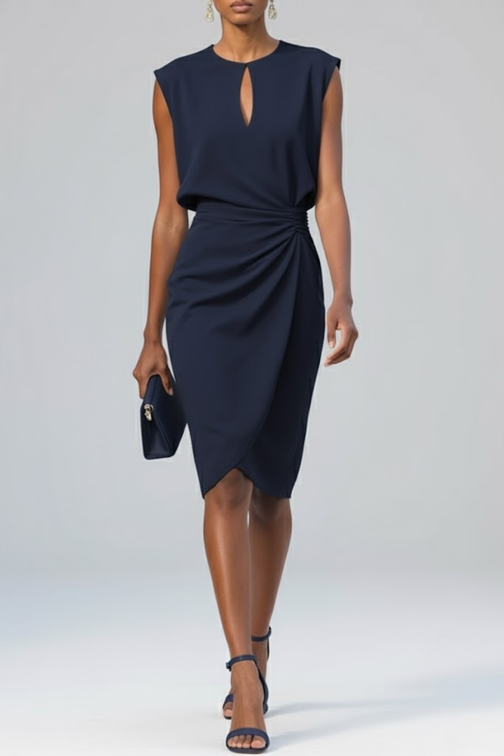 Women’s Ruched Formal Dress | Midi