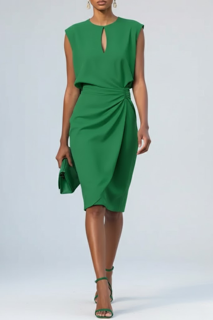 Women’s Ruched Formal Dress | Midi