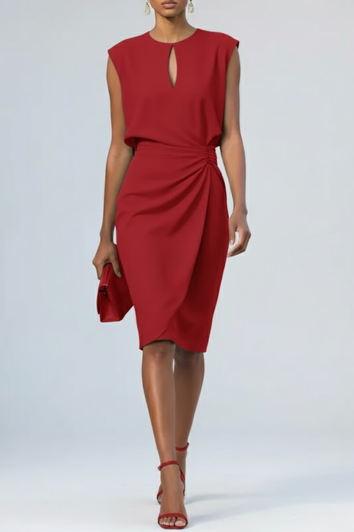 Women’s Ruched Formal Dress | Midi