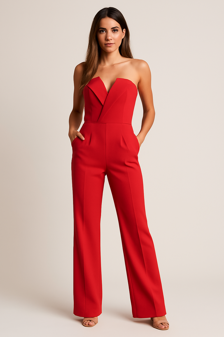 Women’s Strapless Formal Jumpsuit | Wide Leg
