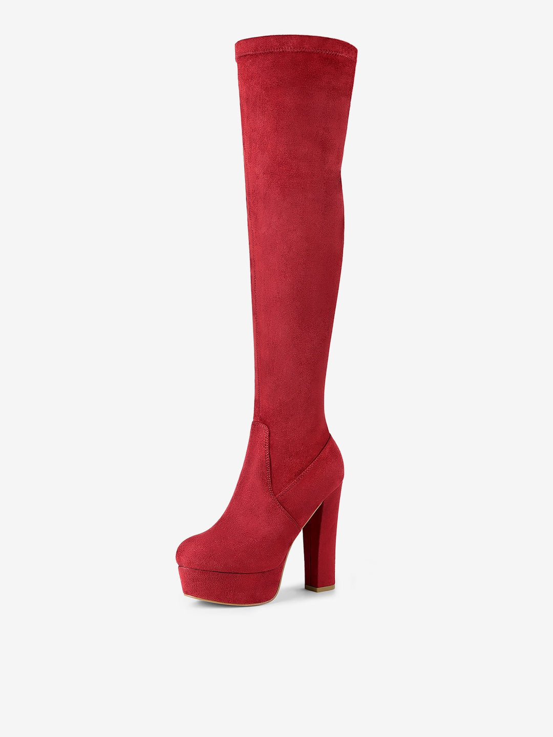 Bottes cuissardes à plateforme et fermeture éclair pour femmes | Talon