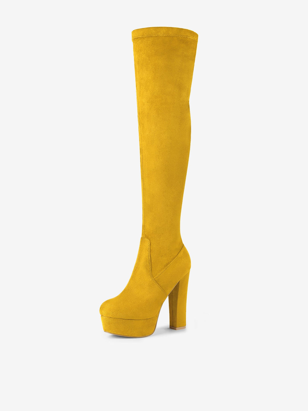 Bottes cuissardes à plateforme et fermeture éclair pour femmes | Talon