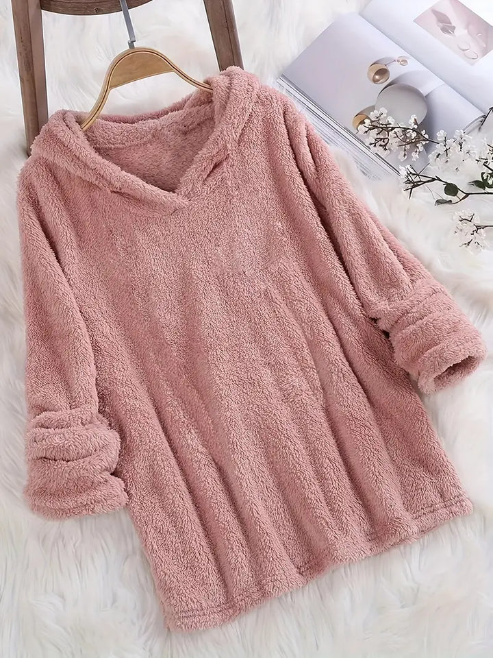 Sweat à capuche en maille pour femme | Long