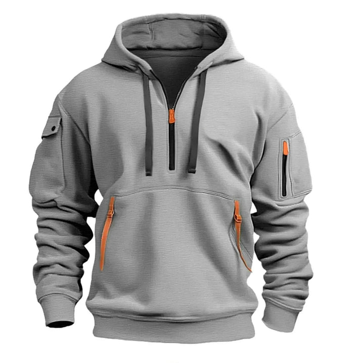 Men's Drawstring Warm Zip Up Hoodie | Winter