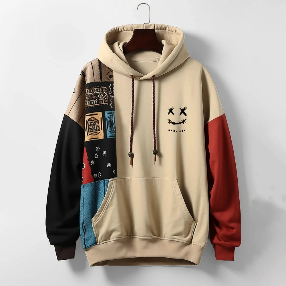 Sweat à capuche graphique streetwear pour homme | Hiver