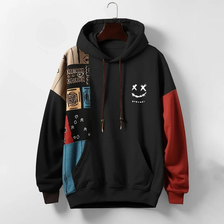 Sweat à capuche graphique streetwear pour homme | Hiver