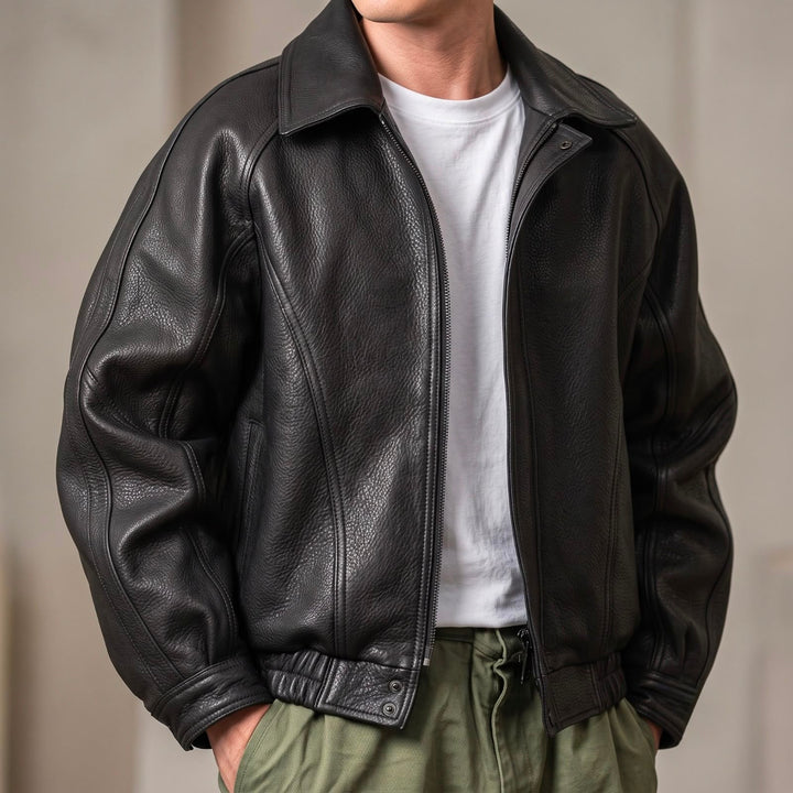 Veste d'hiver décontractée zippée pour homme | À col