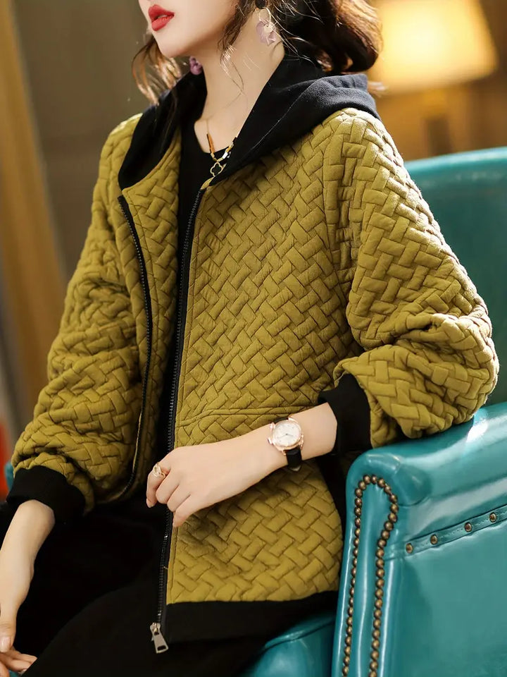 Women's Winter Hood Quilted Jacket | Zip Up