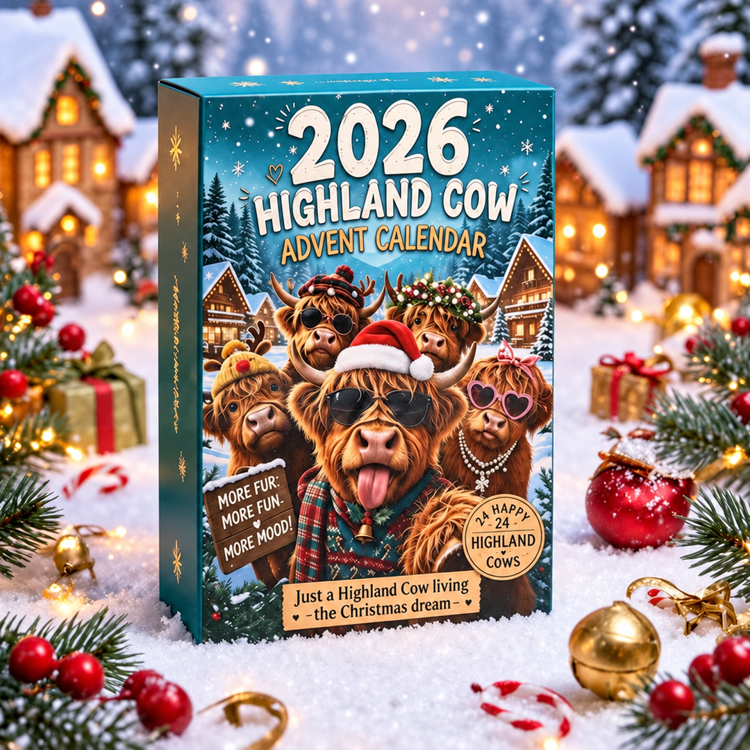 Calendrier de l’Avent avec vaches des Highlands et mini-figurines | Noël
