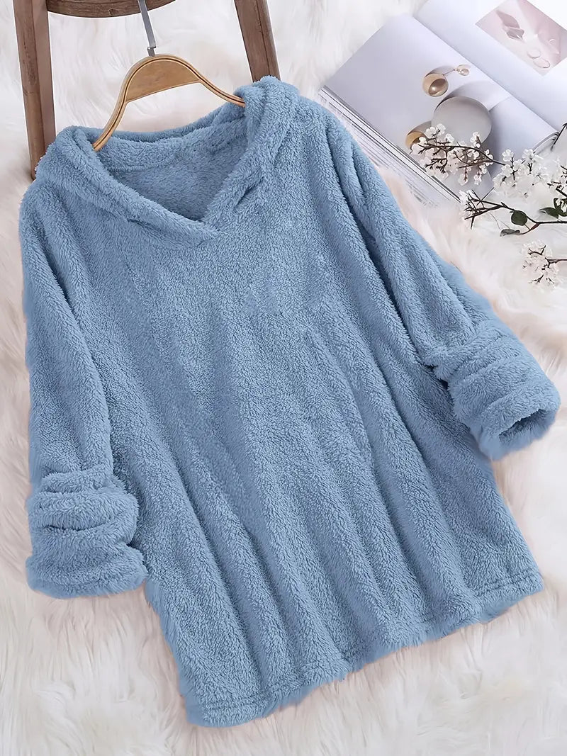 Sweat à capuche en maille pour femme | Long