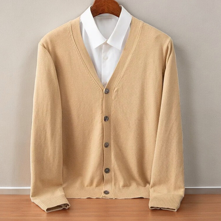 Gilet boutonné pour homme à col en V | Manches longues