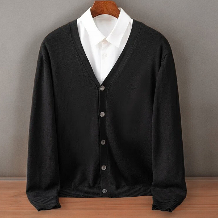 Gilet boutonné pour homme à col en V | Manches longues