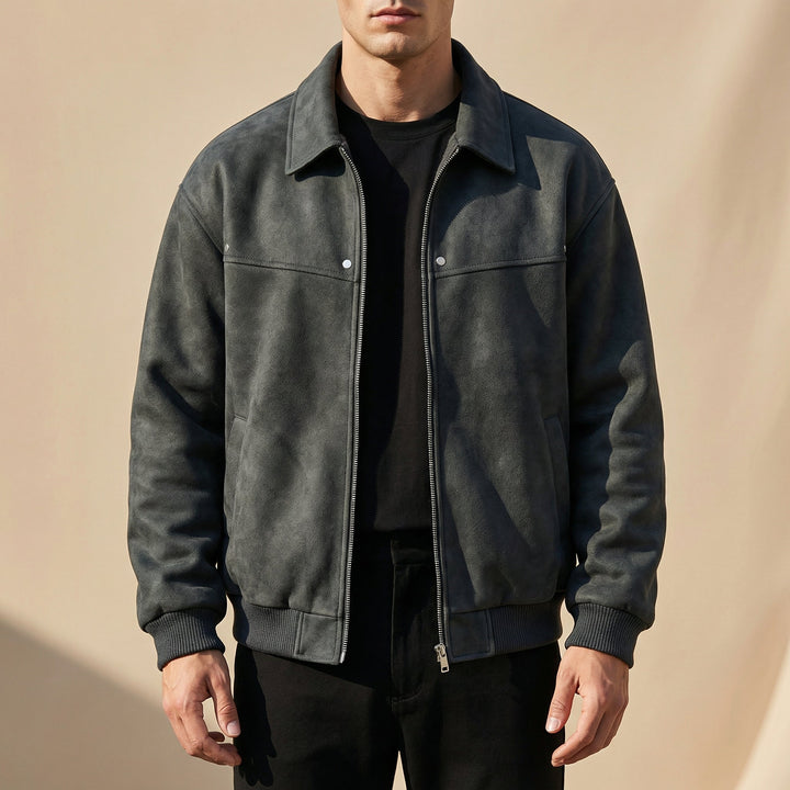 Men's Winter Zip Up Collared Jacket | Casual