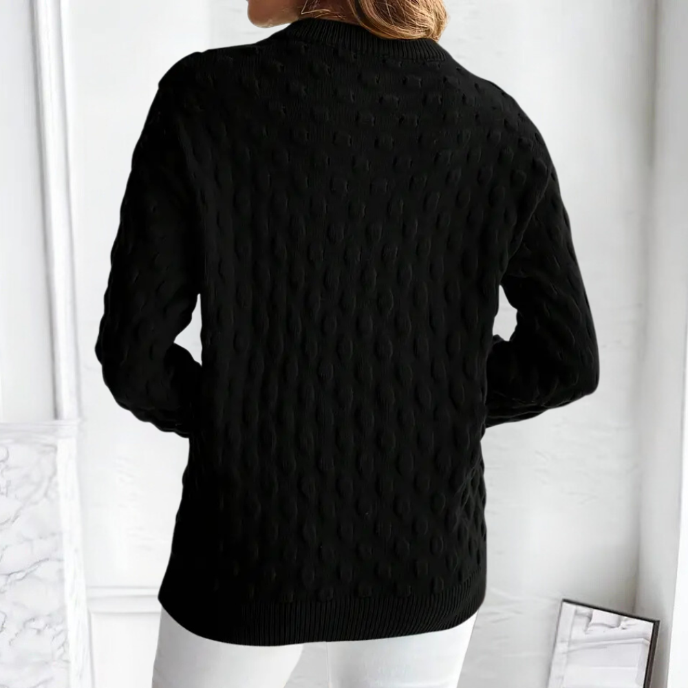 Women's Crewneck Knitted Jumper | Warm