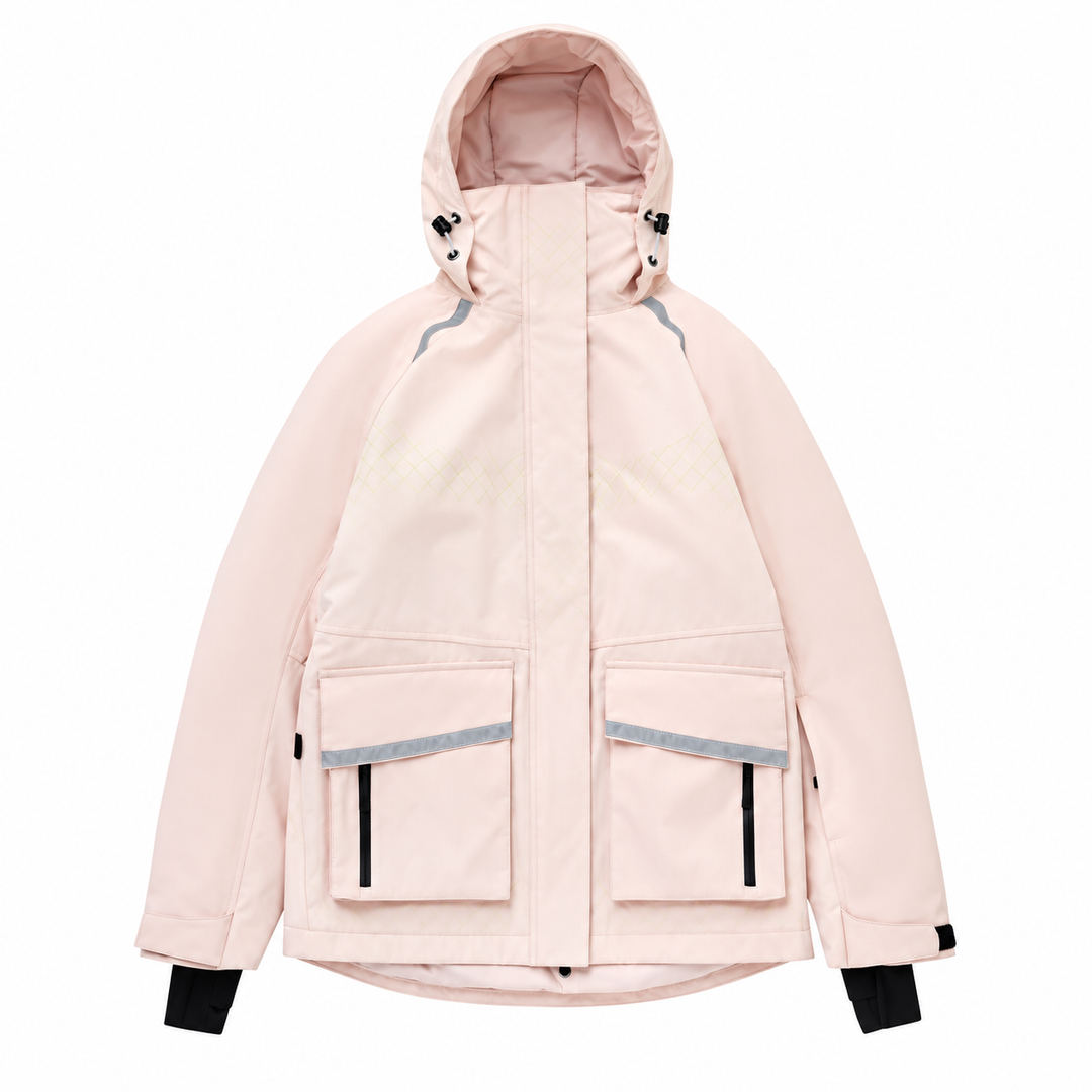 Unisex Winter Hooded Zip Up Ski Jacket | Snowboard