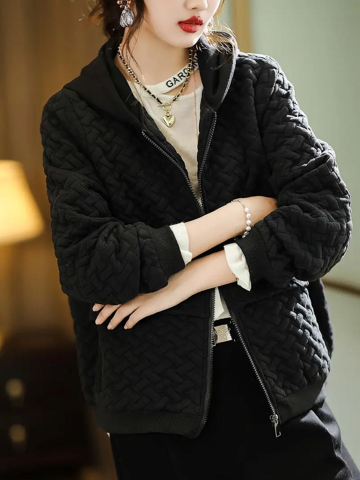 Women's Winter Hood Quilted Jacket | Zip Up