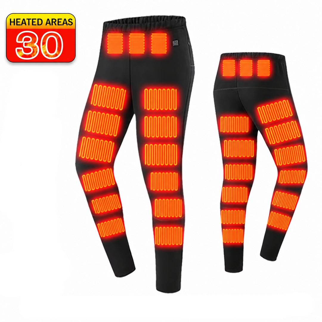 Ensemble de sous-vêtements thermiques chauffants unisexe avec haut à manches longues et caleçon long | ski