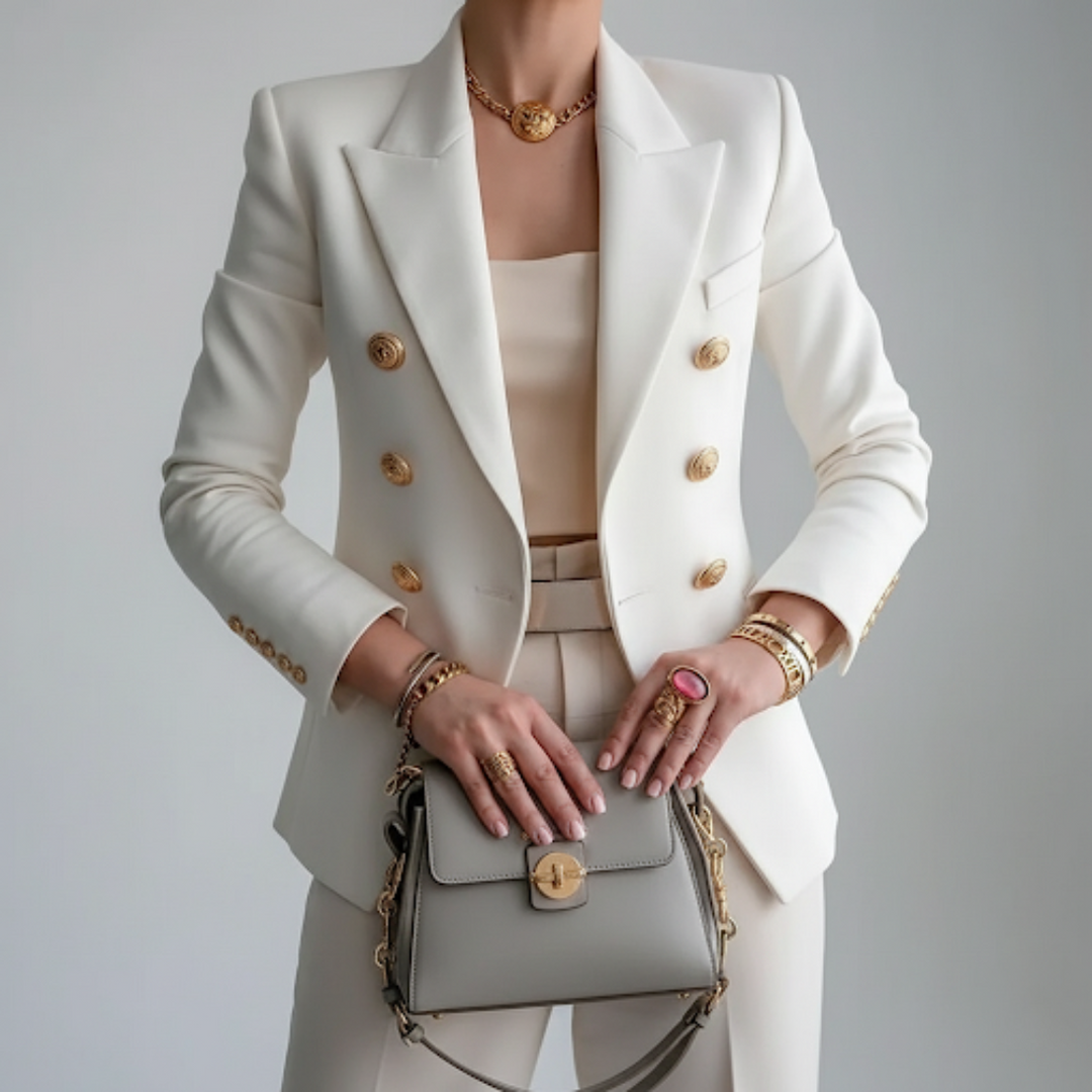 Women's Double Breasted Long Sleeves Blazer | Slim Fit