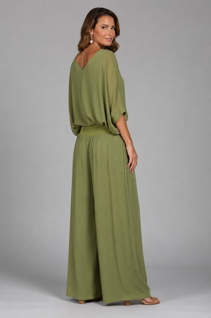 Women’s Elegant Two-Piece Wide-Leg Set | Relaxed Fit
