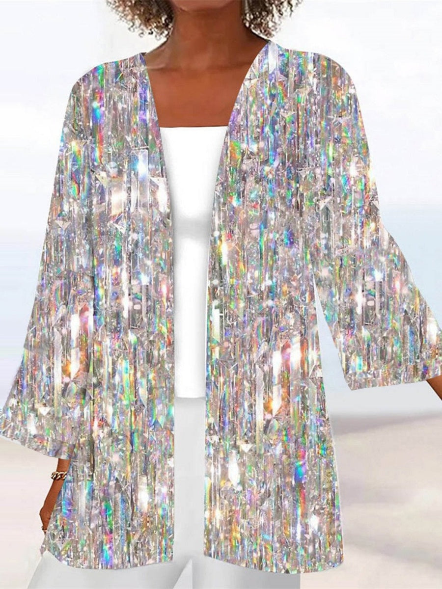 Women’s Party Sparkling Cardigan | Open Front