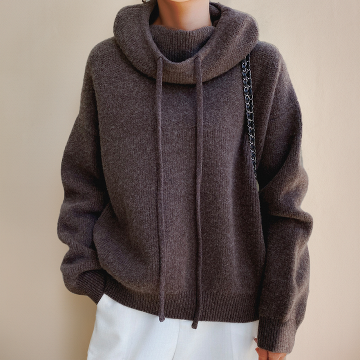 Women's Warm Oversized Knitted Hoodie | Winter