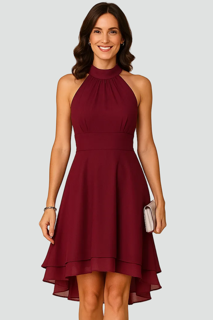 Women's Evening Halter Cocktail Dress | Mini