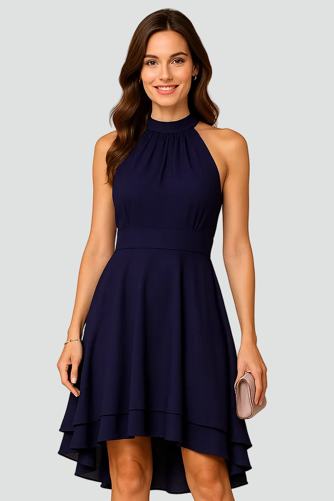 Women's Evening Halter Cocktail Dress | Mini