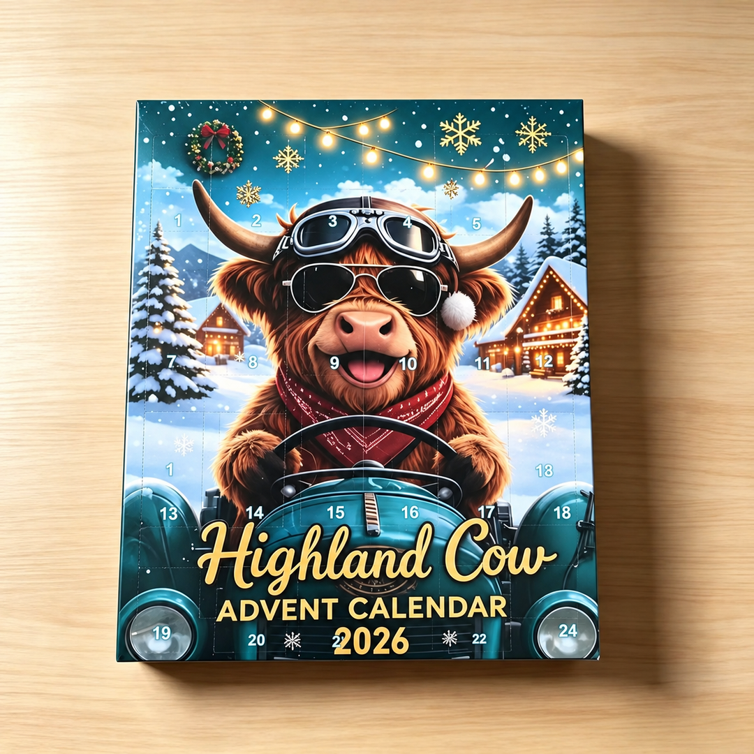 Calendrier de l’Avent avec vaches des Highlands et mini-figurines | Noël