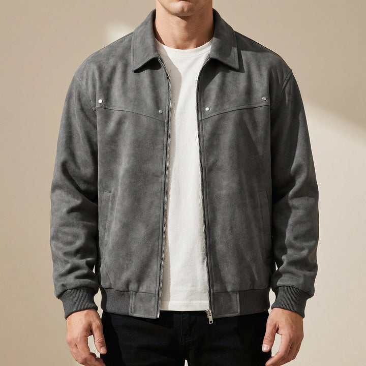 Men's Winter Zip Up Collared Jacket | Casual