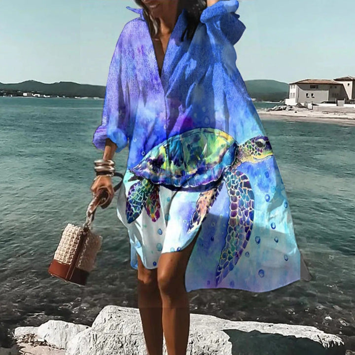 Women's Casual Shirt Summer Dress | Midi