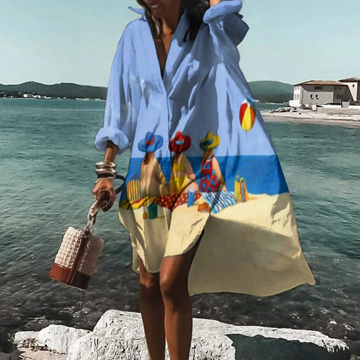 Women's Casual Shirt Summer Dress | Midi