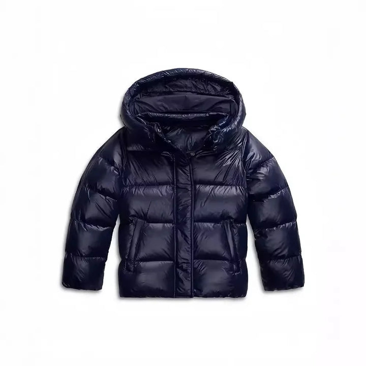 Women's Hooded Zip Up Cropped Puffer Jacket | Winter