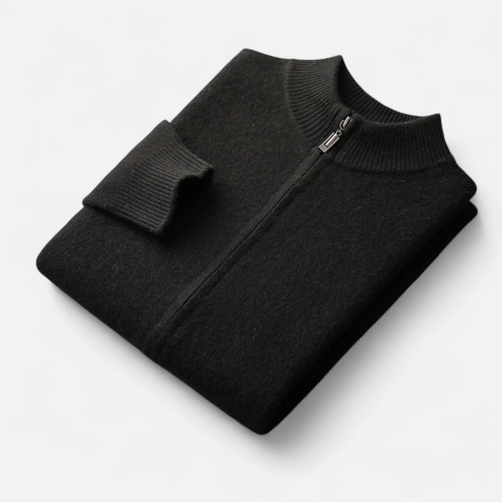 Men’s Zip Up Cardigan | Ribbed