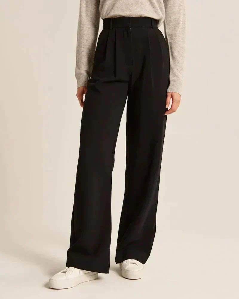 Women's High-Rise Casual Pants | Wide Leg