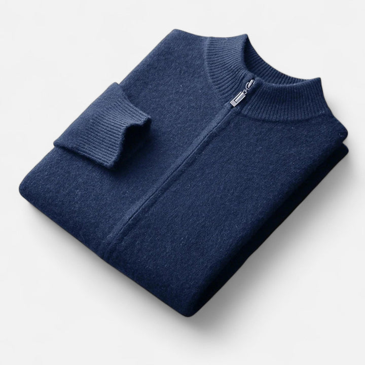 Men’s Zip Up Cardigan | Ribbed
