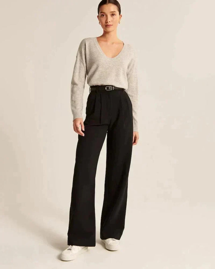 Women's High-Rise Casual Pants | Wide Leg