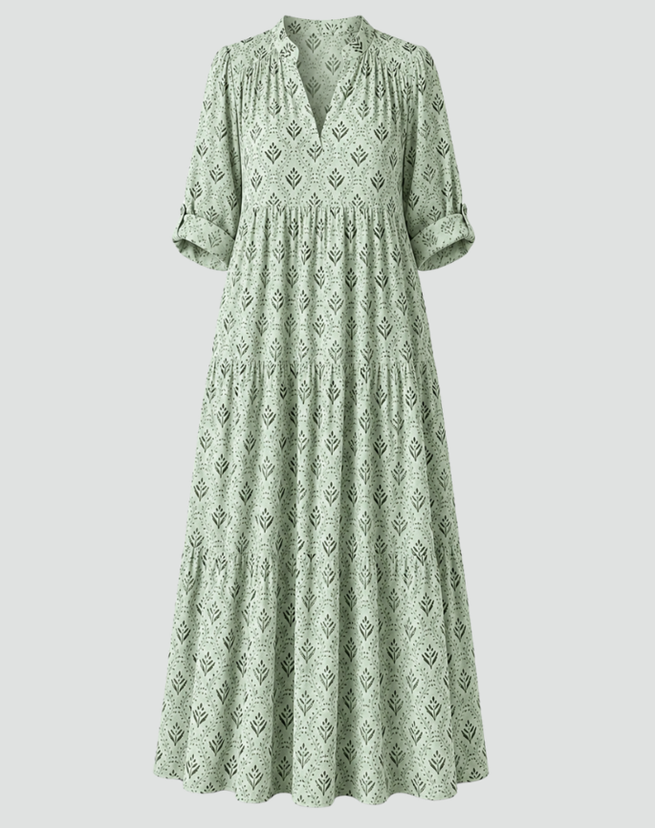 Women's Vintage Printed Summer Dress | Maxi