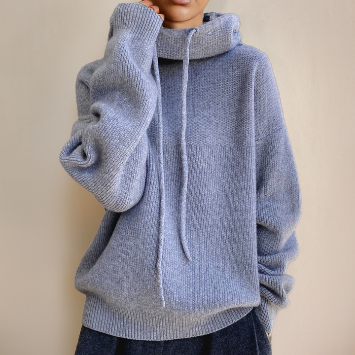 Women's Warm Oversized Knitted Hoodie | Winter